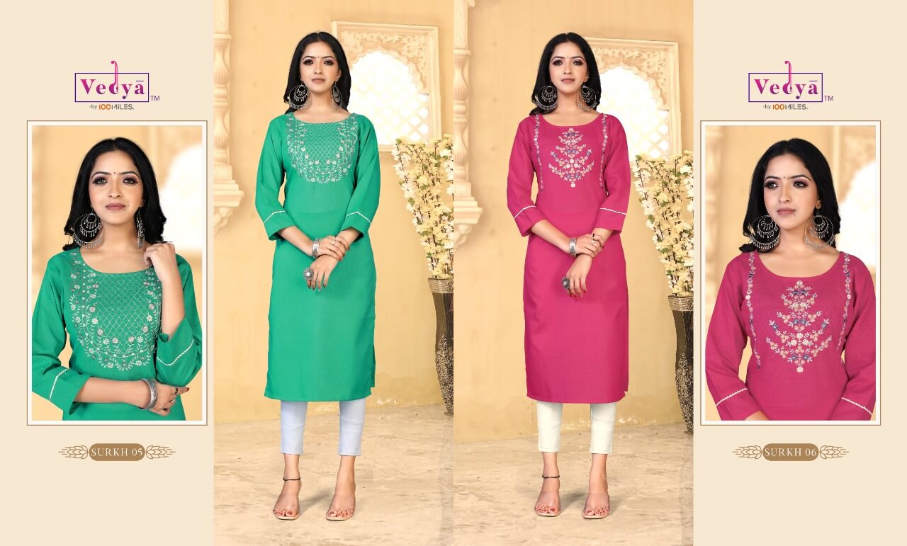 Vedya Surkh Casual Wear Kurti Catalog collection 2