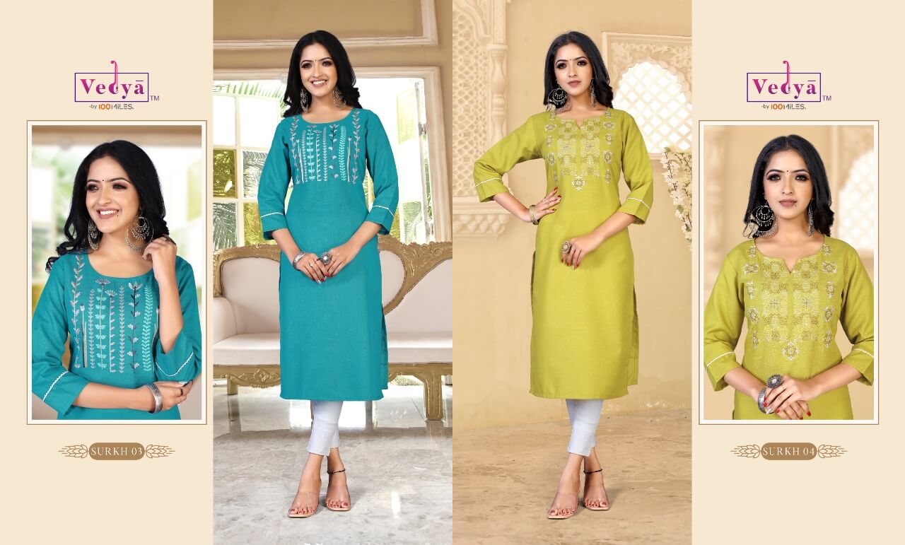 Vedya Surkh Casual Wear Kurti Catalog collection 3