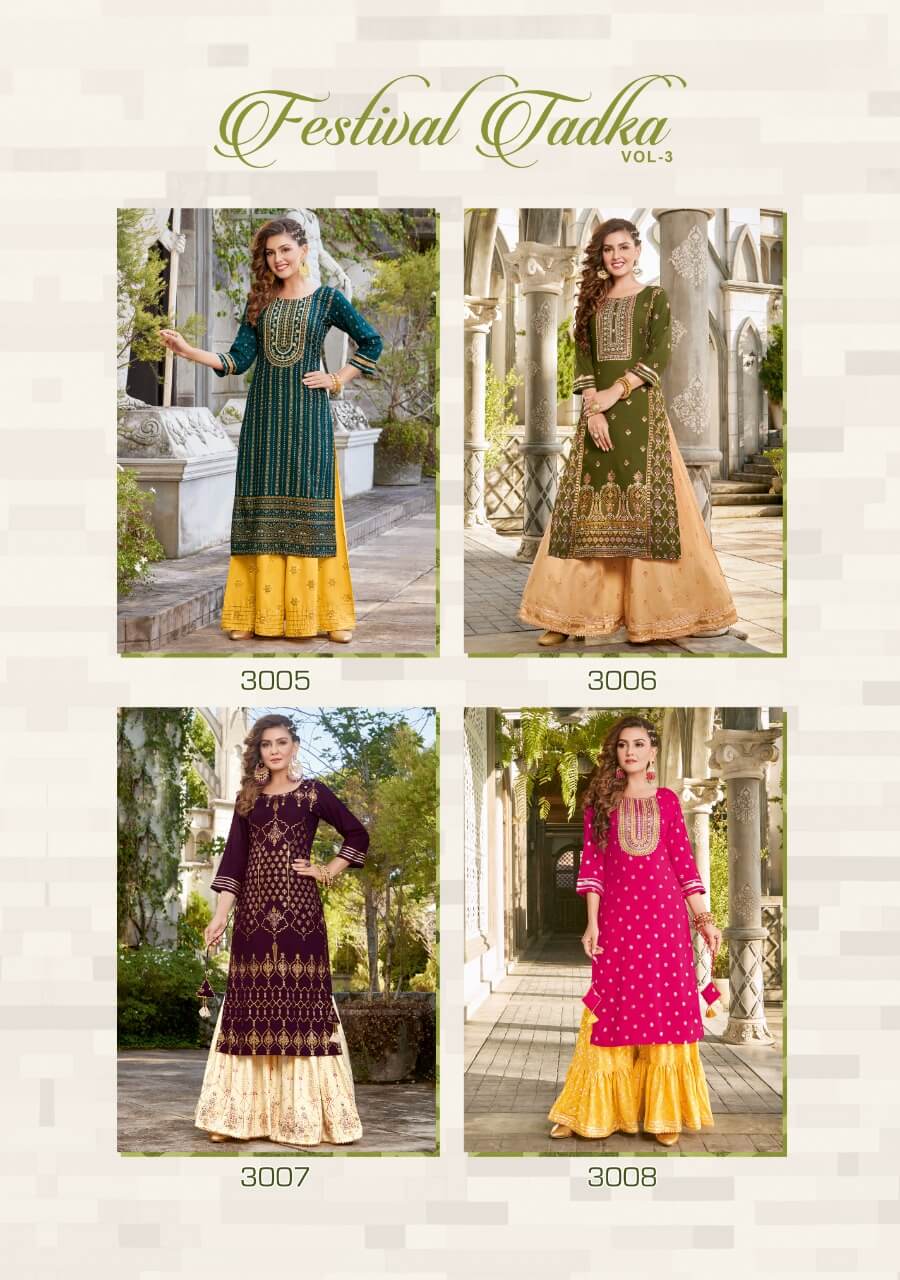 Diya Trends Fashion Tadka vol 3 Kurtis With Bottom collection 6