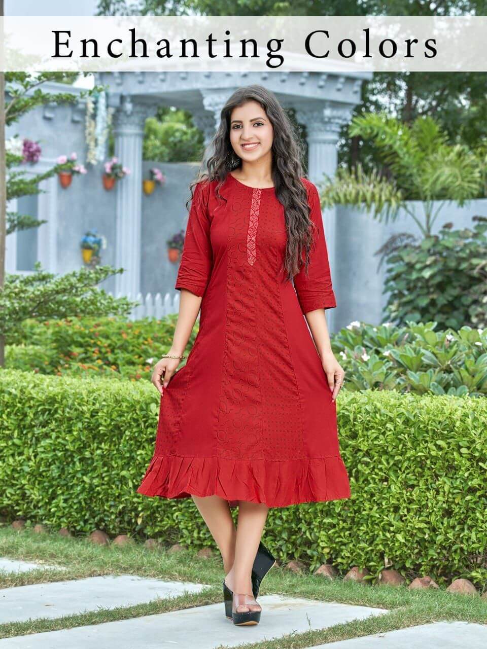 Kinti Flavours Rayon Kurti Catalog collection 8