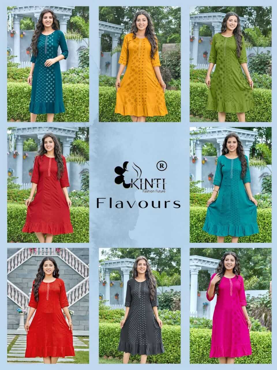 Kinti Flavours Rayon Kurti Catalog collection 3