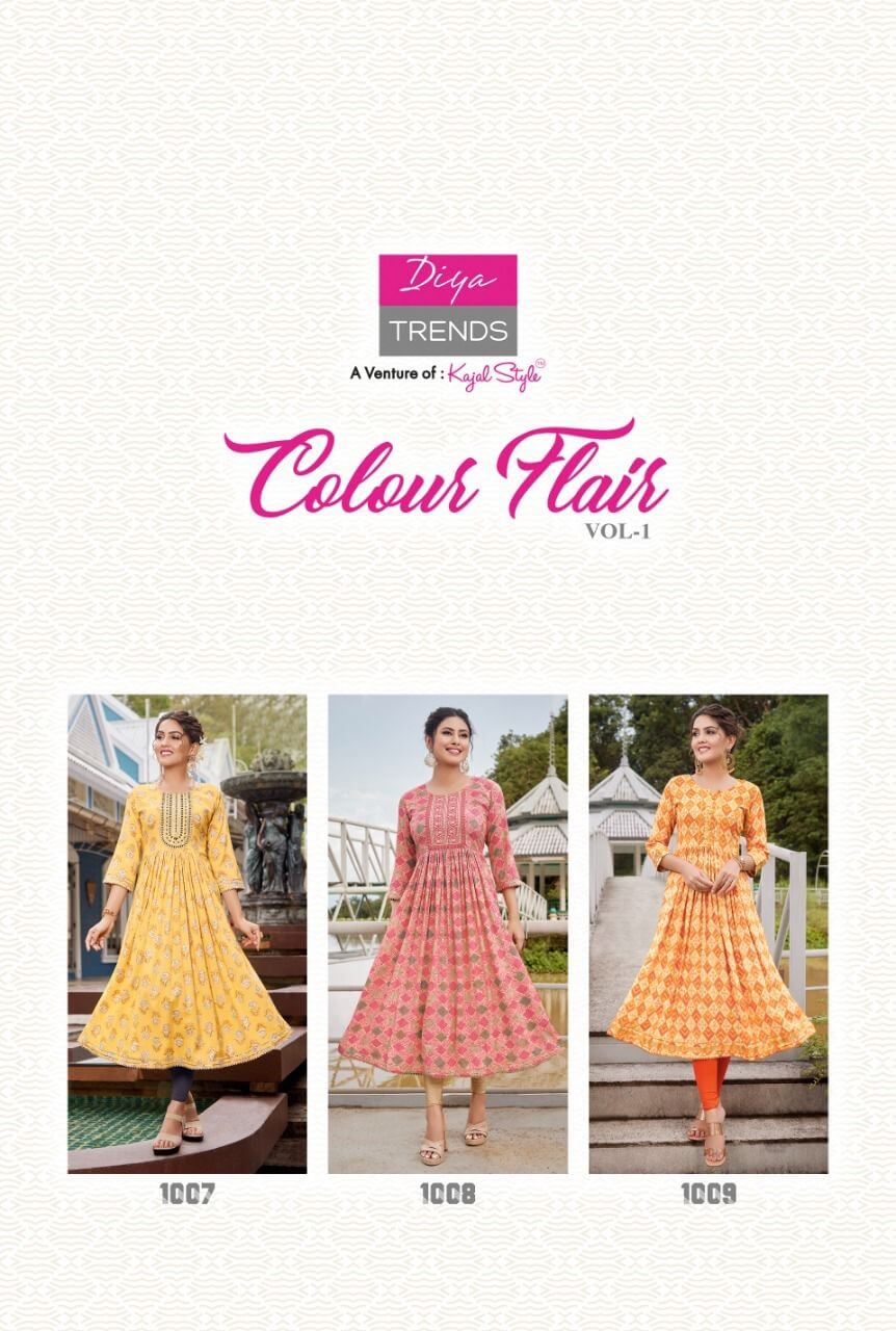 diya trends colour flair vol 1 Gowns Catalog collection 4