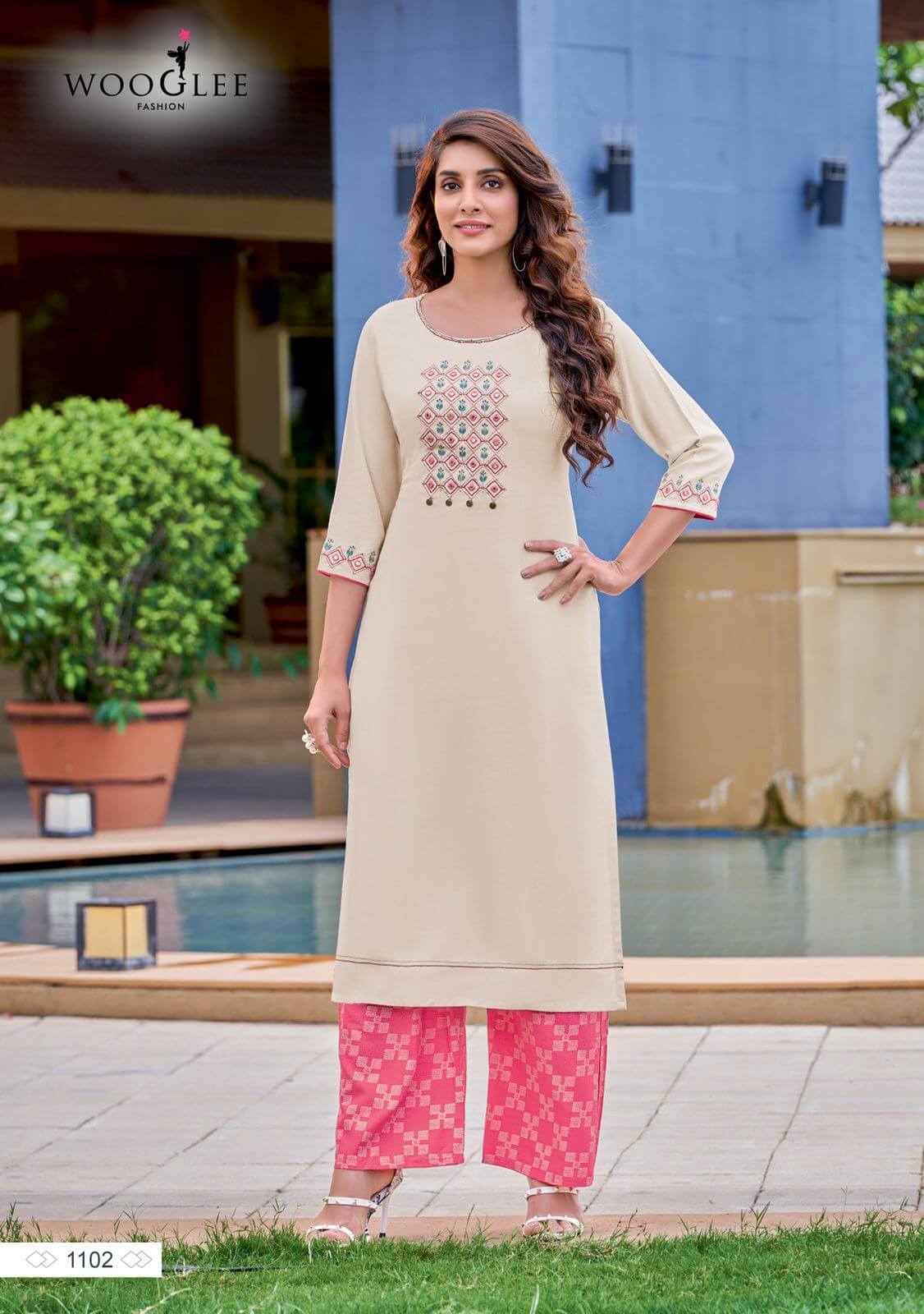 Wooglee Celebration vol 16 Kurti Plazo Set Catalog collection 8