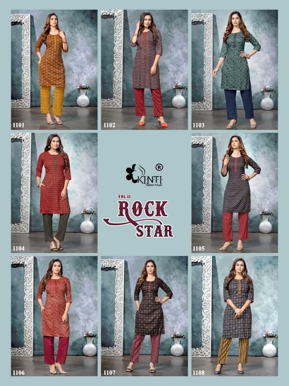 Kinti Rock Star vol 11 Kurtis with Bottom Catalog collection 2