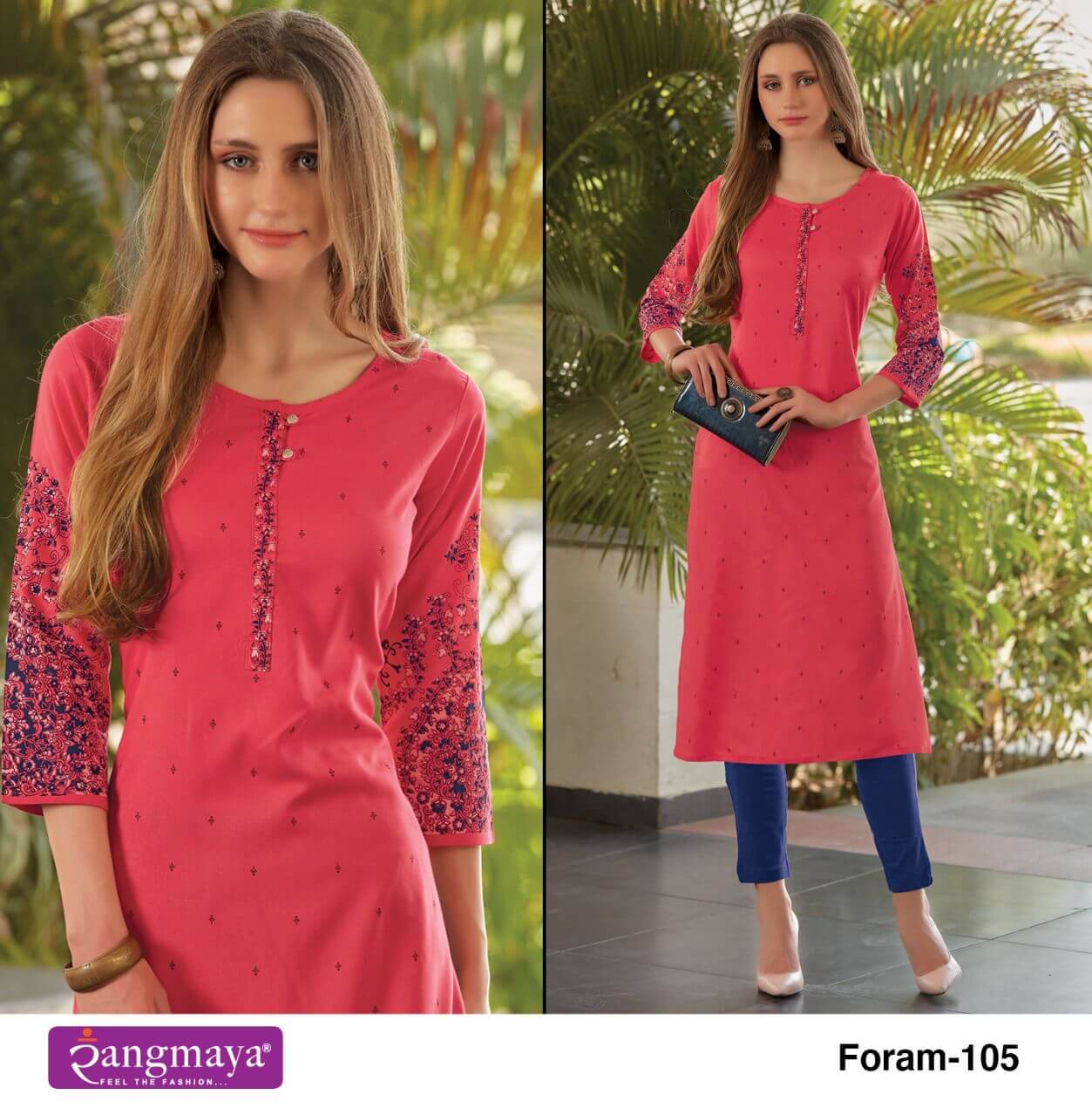 Rangmaya Foram Rayon Kurti Catalog collection 5