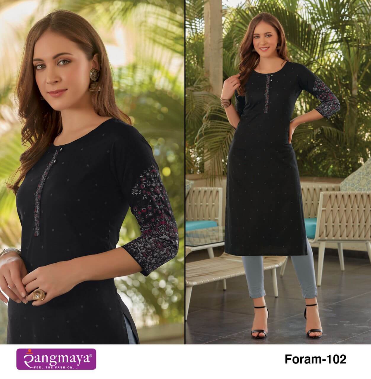 Rangmaya Foram Rayon Kurti Catalog collection 6