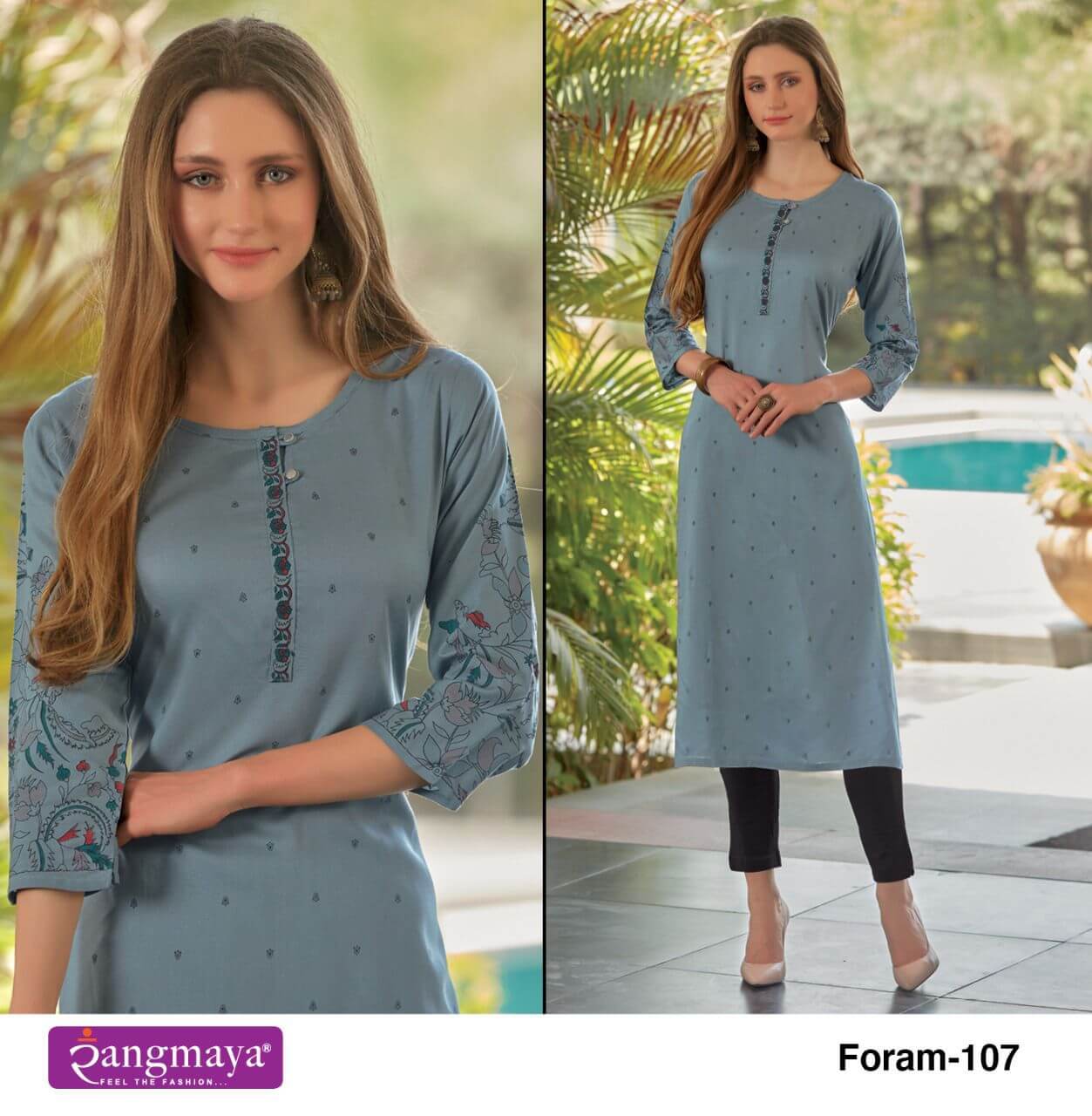 Rangmaya Foram Rayon Kurti Catalog collection 4