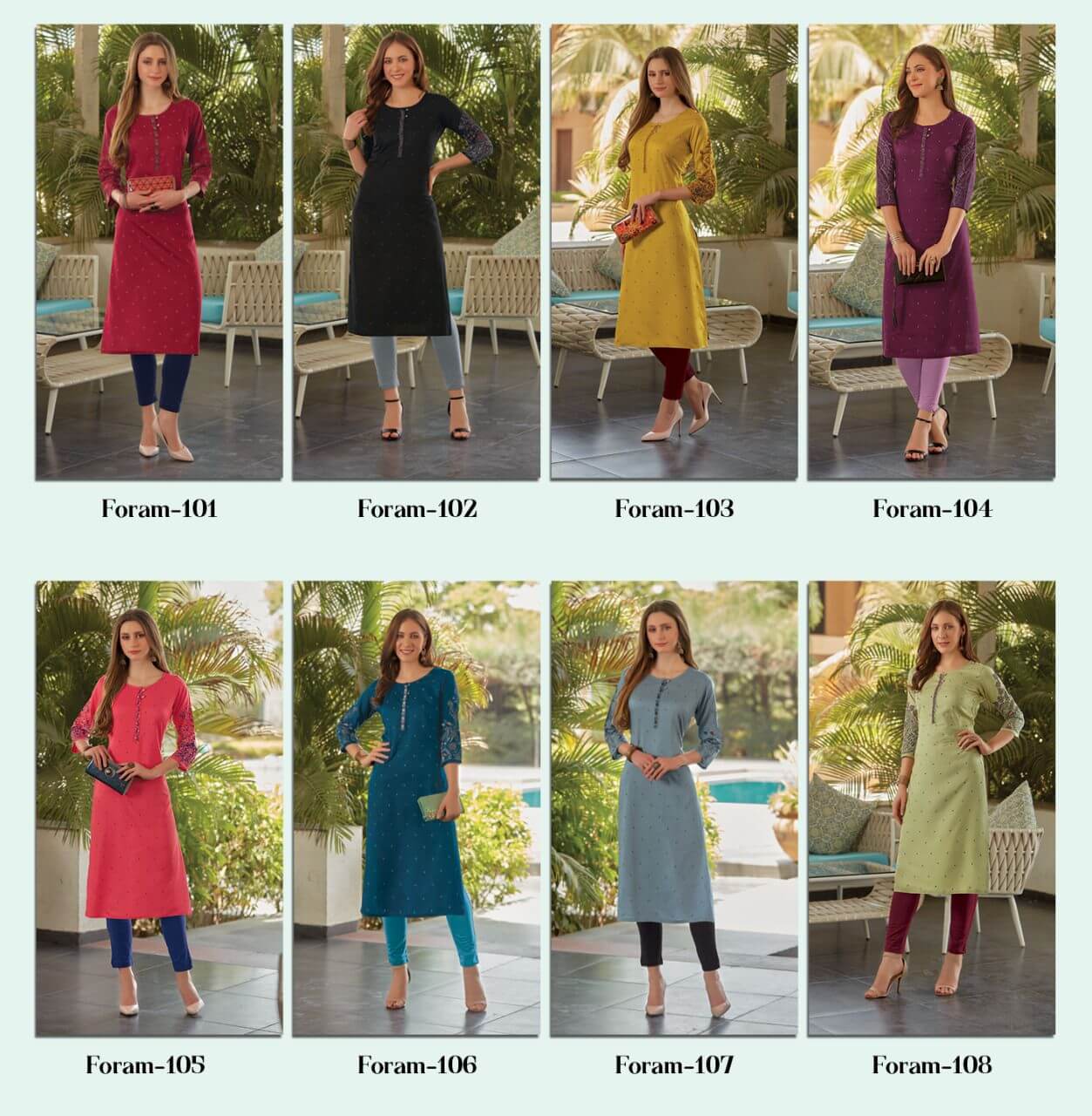 Rangmaya Foram Rayon Kurti Catalog collection 3