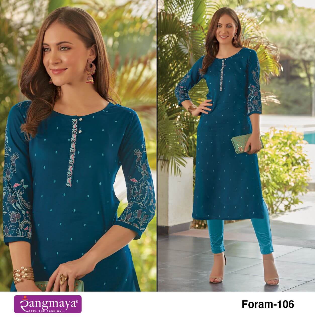 Rangmaya Foram Rayon Kurti Catalog collection 9