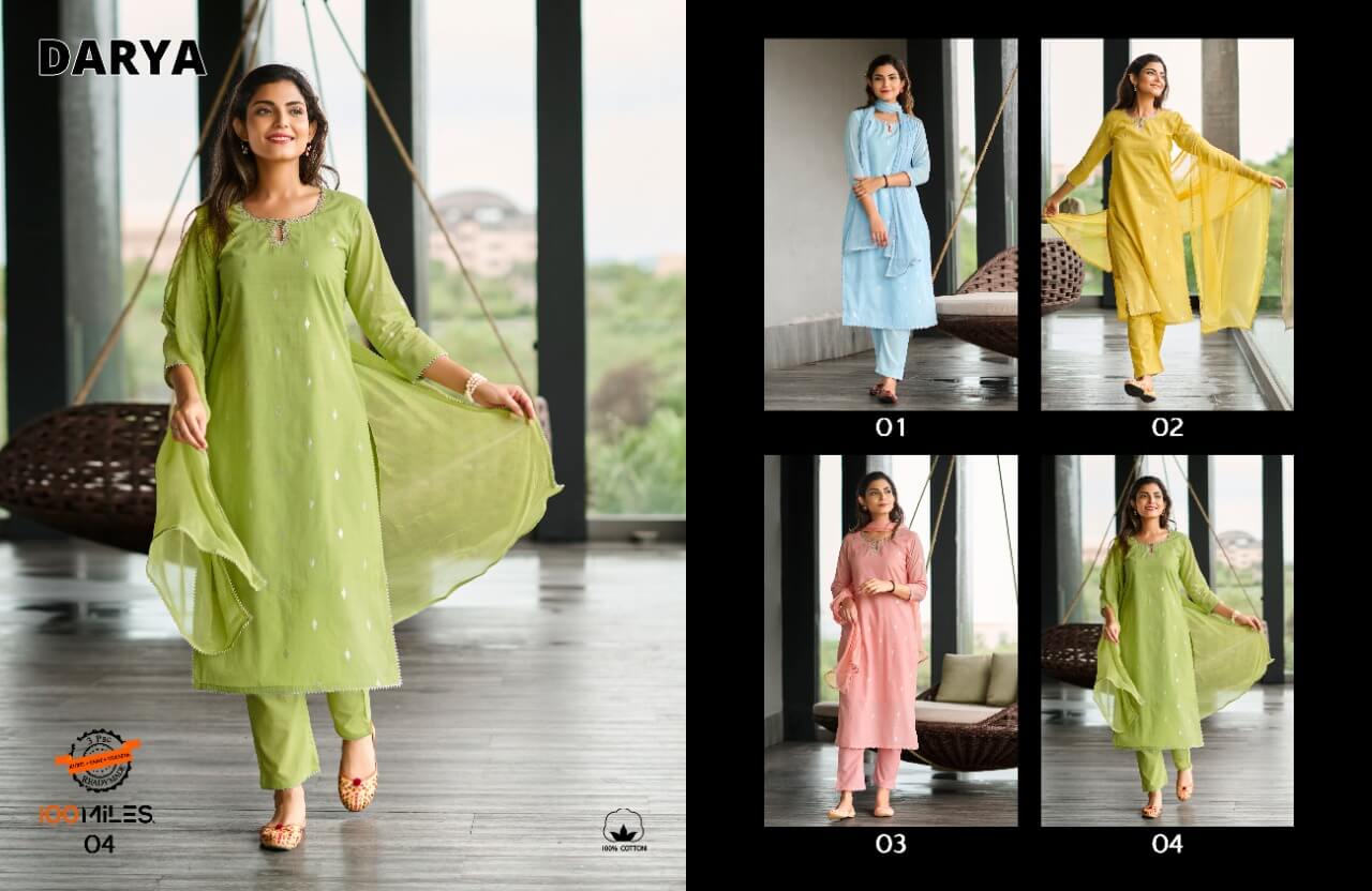 100Miles Darya Cotton Salwar Kameez Catalog collection 4