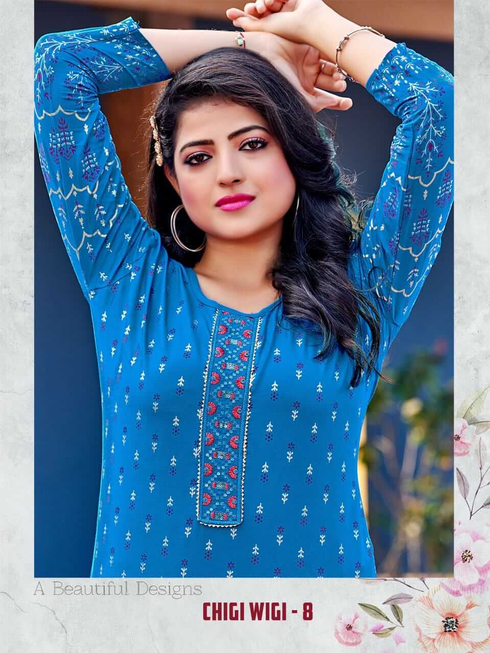 Kinti Chigi Wigi vol 8 Rayon Kurti Catalog collection 9