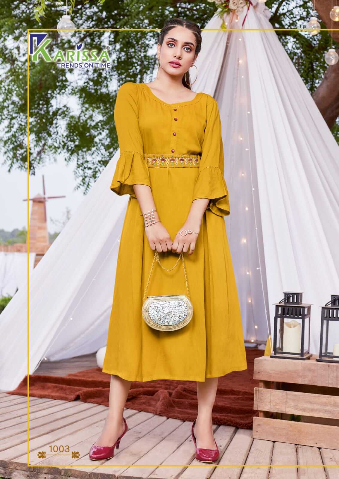 Karissa Kesariya A Line Kurti Catalog collection 7