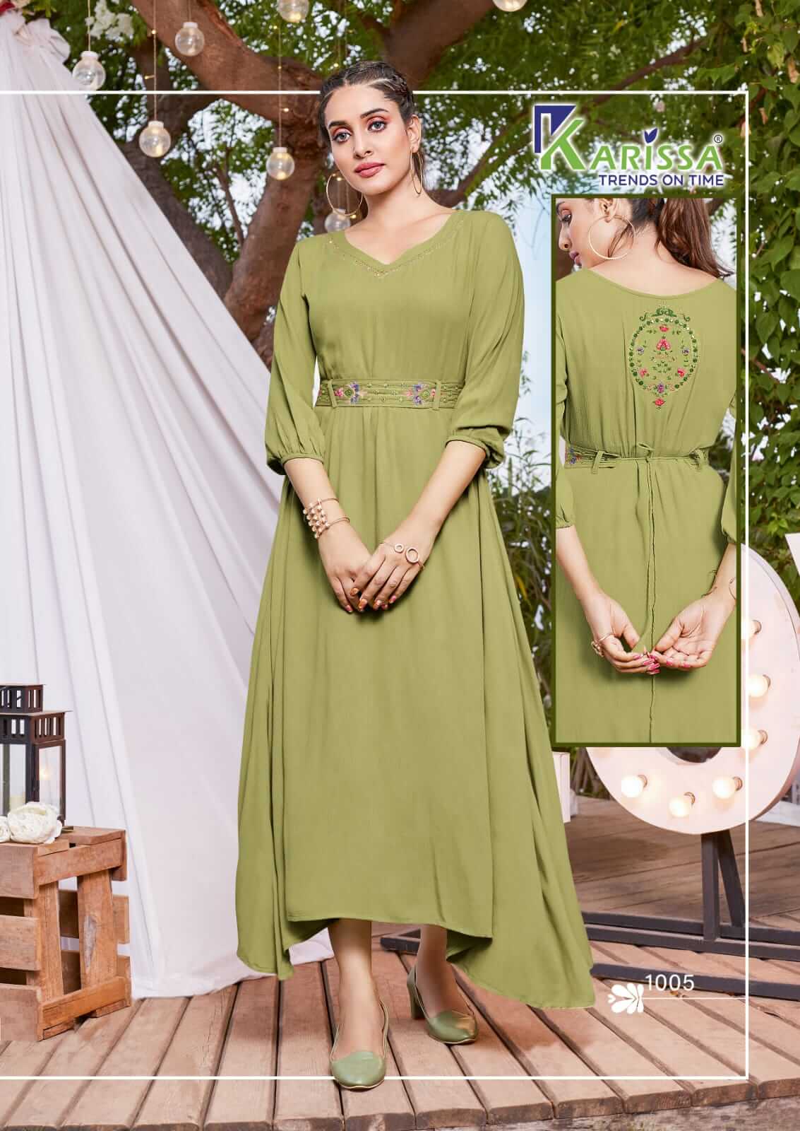 Karissa Kesariya A Line Kurti Catalog collection 5