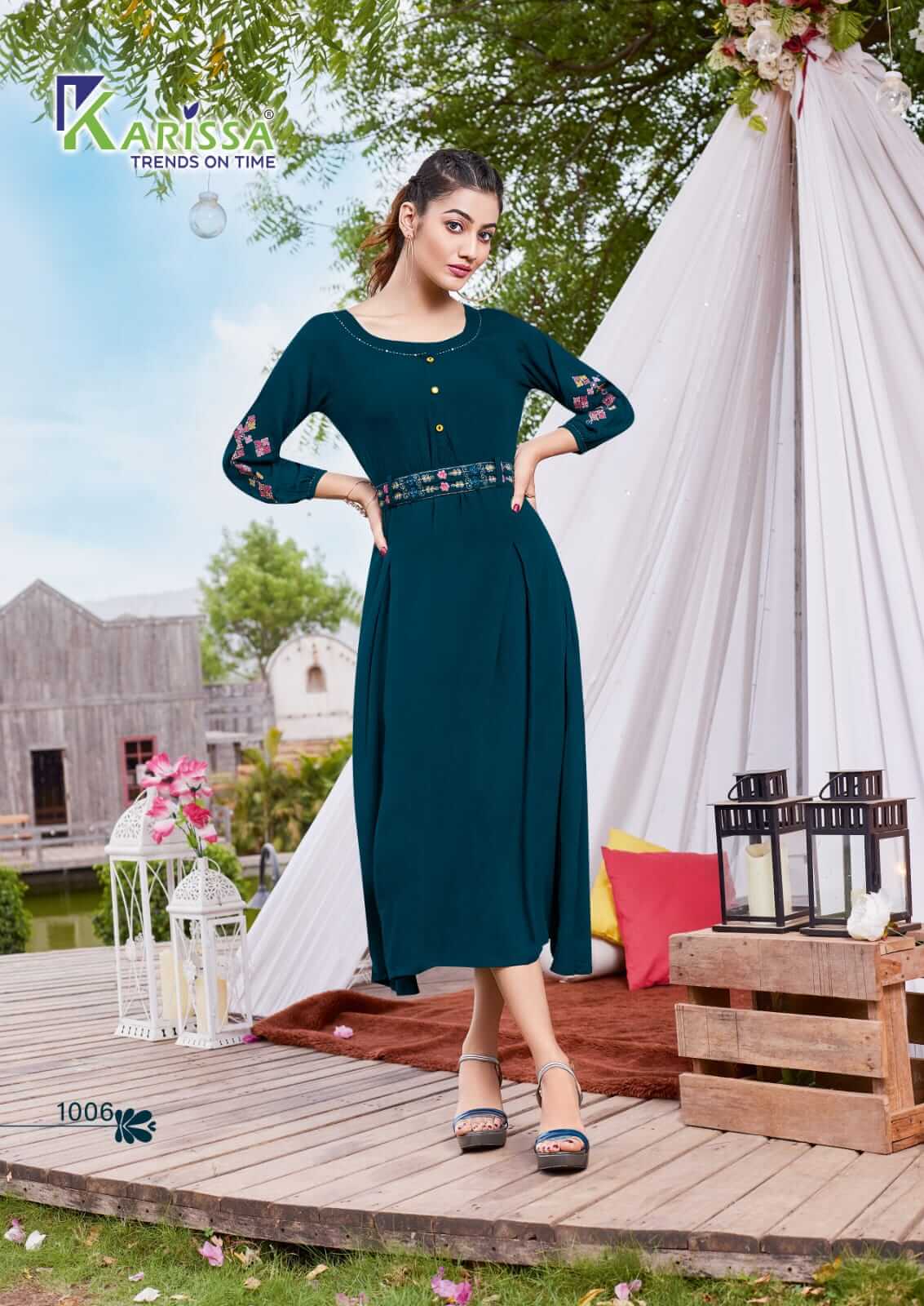 Karissa Kesariya A Line Kurti Catalog collection 3