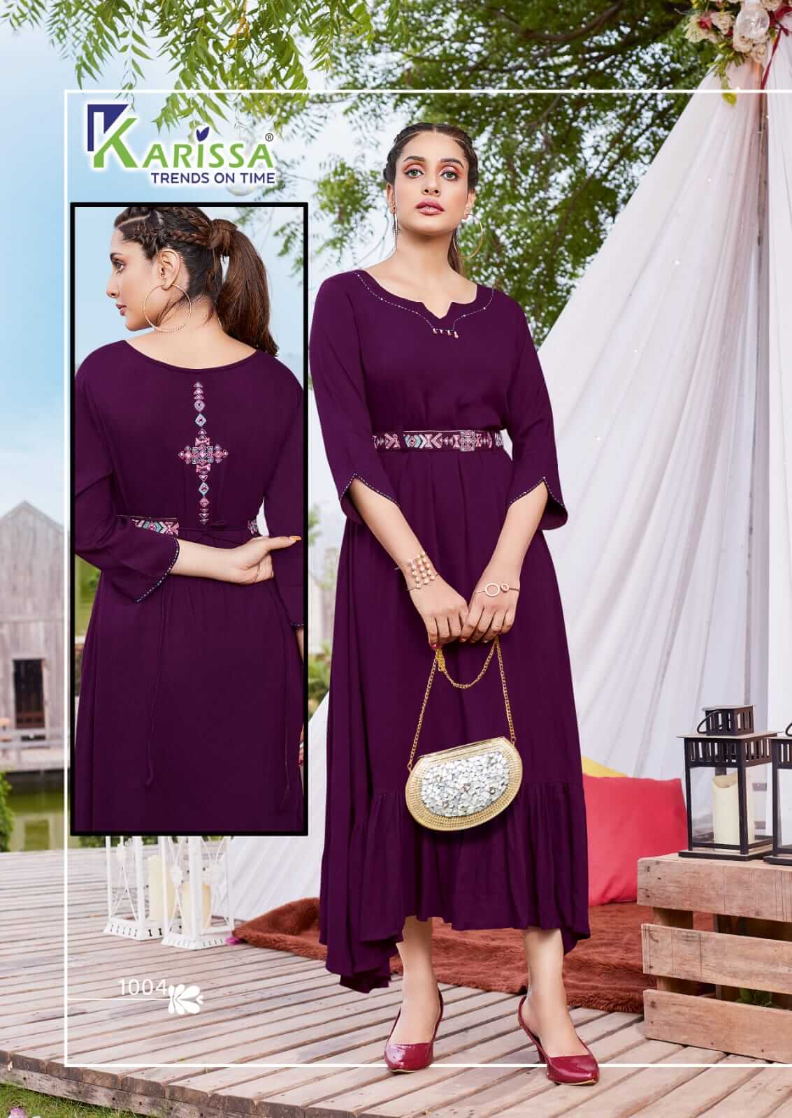 Karissa Kesariya A Line Kurti Catalog collection 4