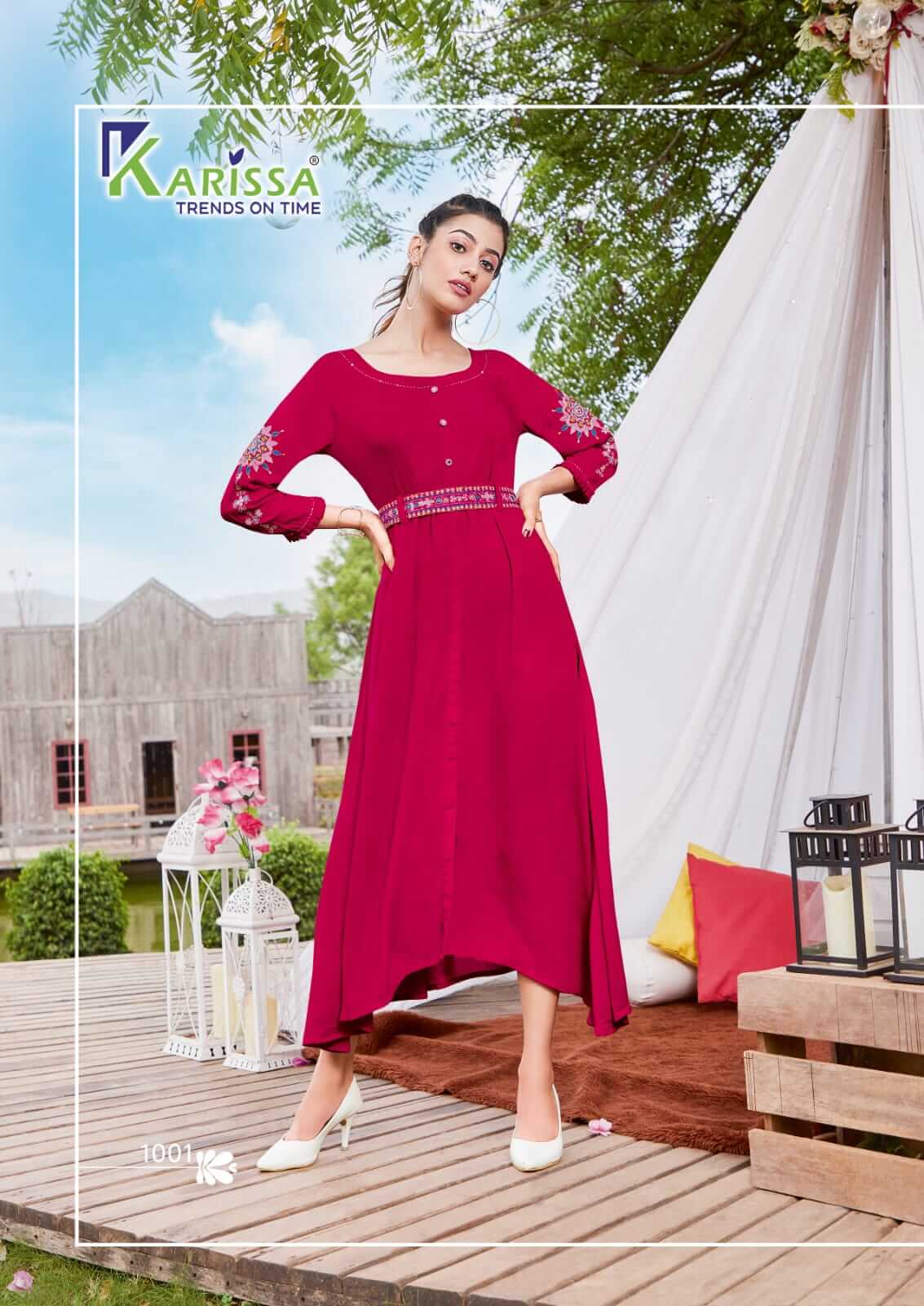 Karissa Kesariya A Line Kurti Catalog collection 6