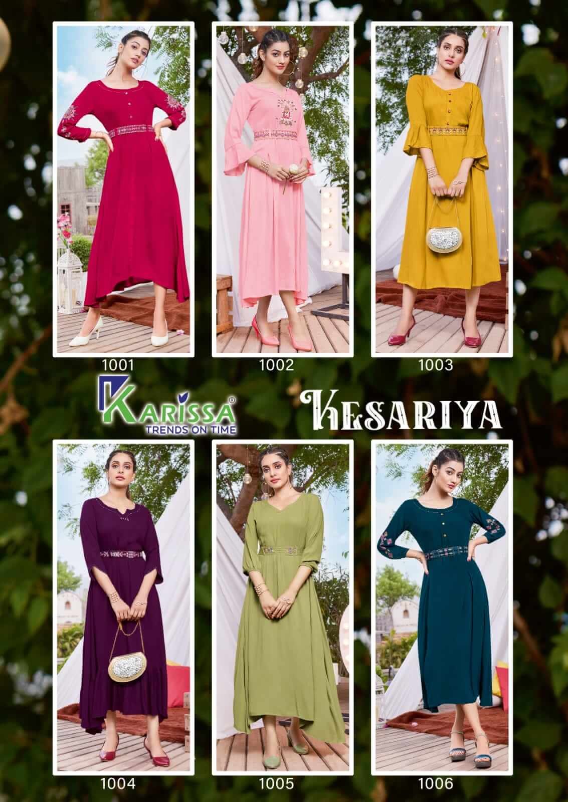 Karissa Kesariya A Line Kurti Catalog collection 9