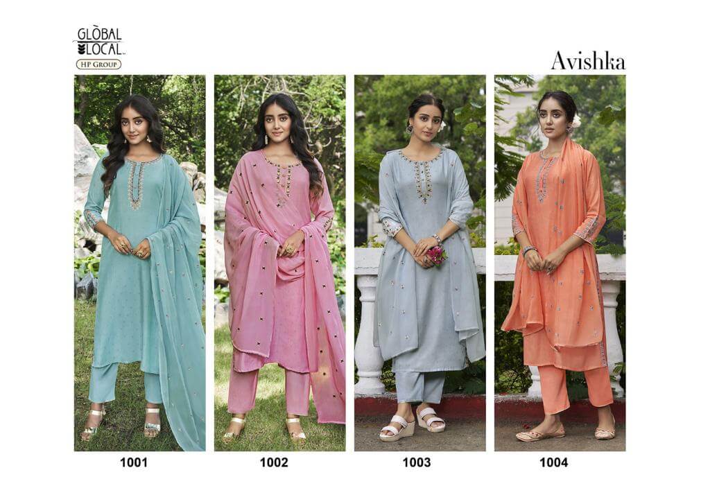 Global Local Avishka Embroidery Salwar Kameez Catalog collection 3