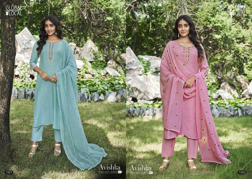 Global Local Avishka Embroidery Salwar Kameez Catalog collection 1