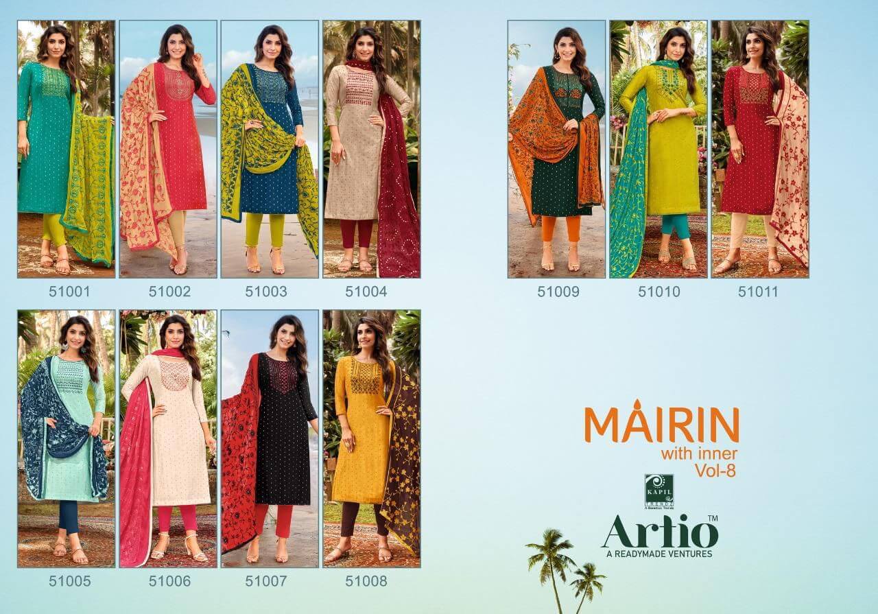 Artio Mairin vol 8 Churidar Salwar Suits Catalog collection 4
