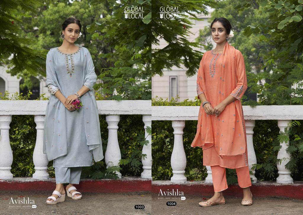 Global Local Avishka Embroidery Salwar Kameez Catalog collection 2