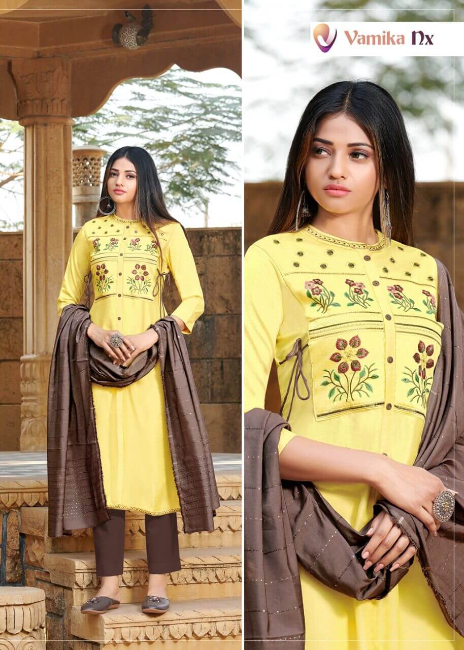 Vamika Nx Richie Rich Kurti with Dupatta Catalog collection 7