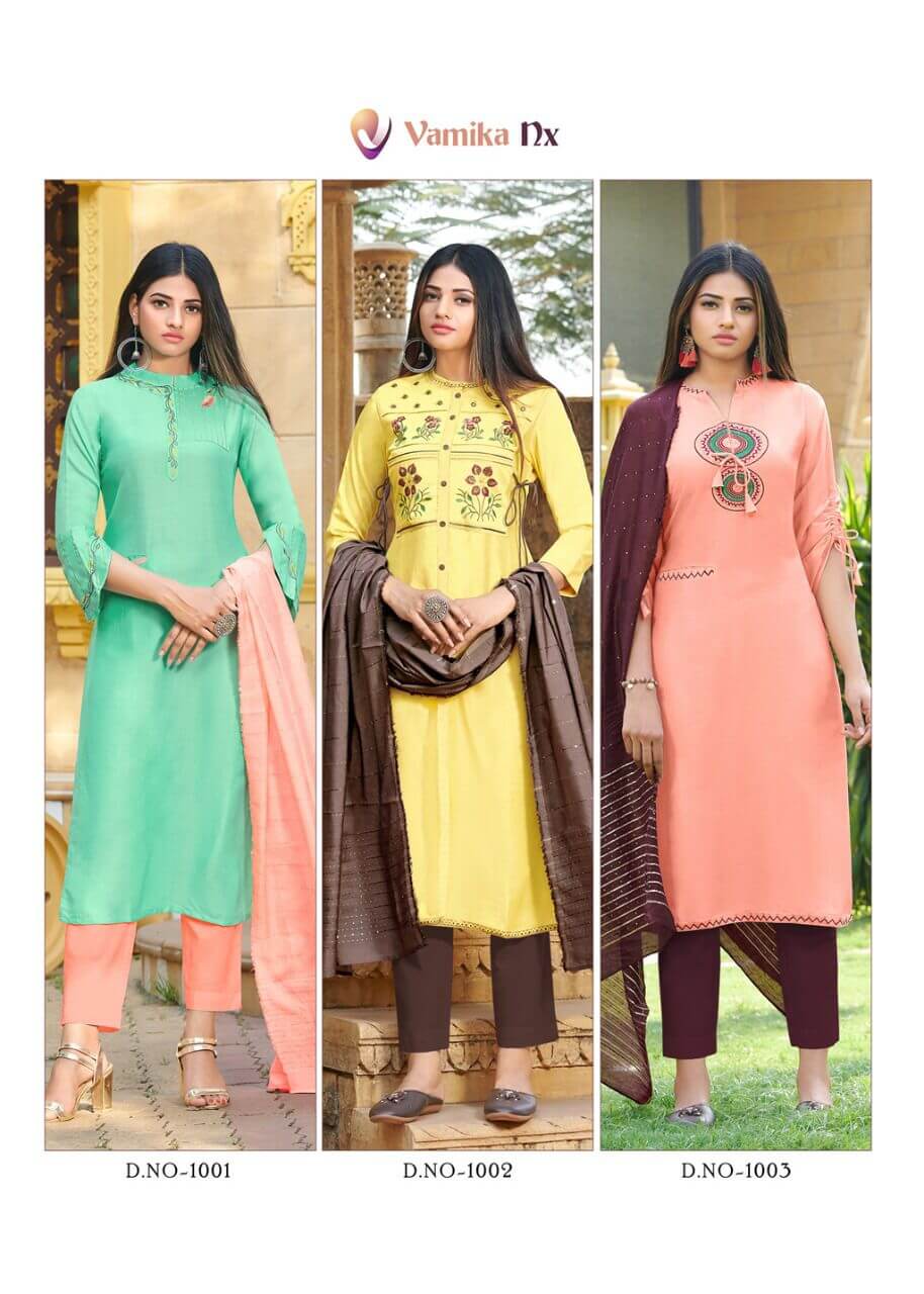 Vamika Nx Richie Rich Kurti with Dupatta Catalog collection 8