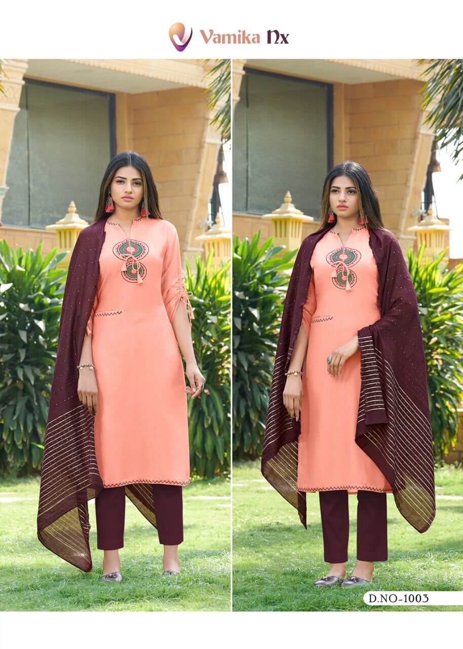 Vamika Nx Richie Rich Kurti with Dupatta Catalog collection 9