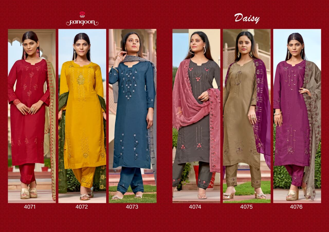 Rangoon Daisy Embroidery Salwar Kameez Catalog collection 1