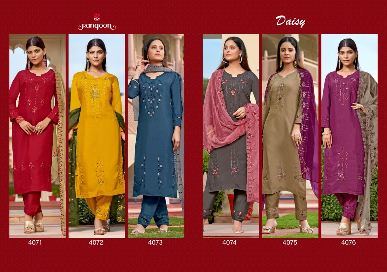 Rangoon Daisy Embroidery Salwar Kameez Catalog collection 1
