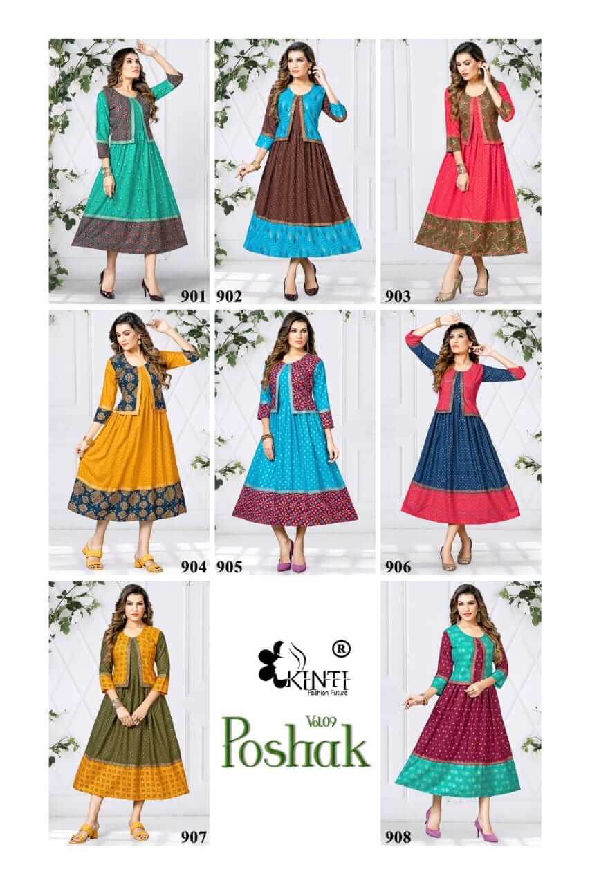 Kinti Poshak vol 9 A Line Kurti Catalog collection 3