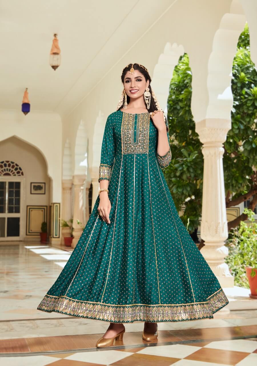 Kajal Style Fashion Colourbar vol 8 Gowns Catalog collection 5