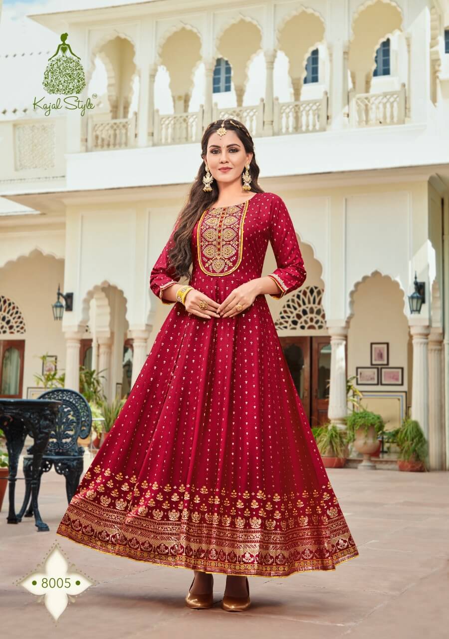 Kajal Style Fashion Colourbar vol 8 Gowns Catalog collection 1