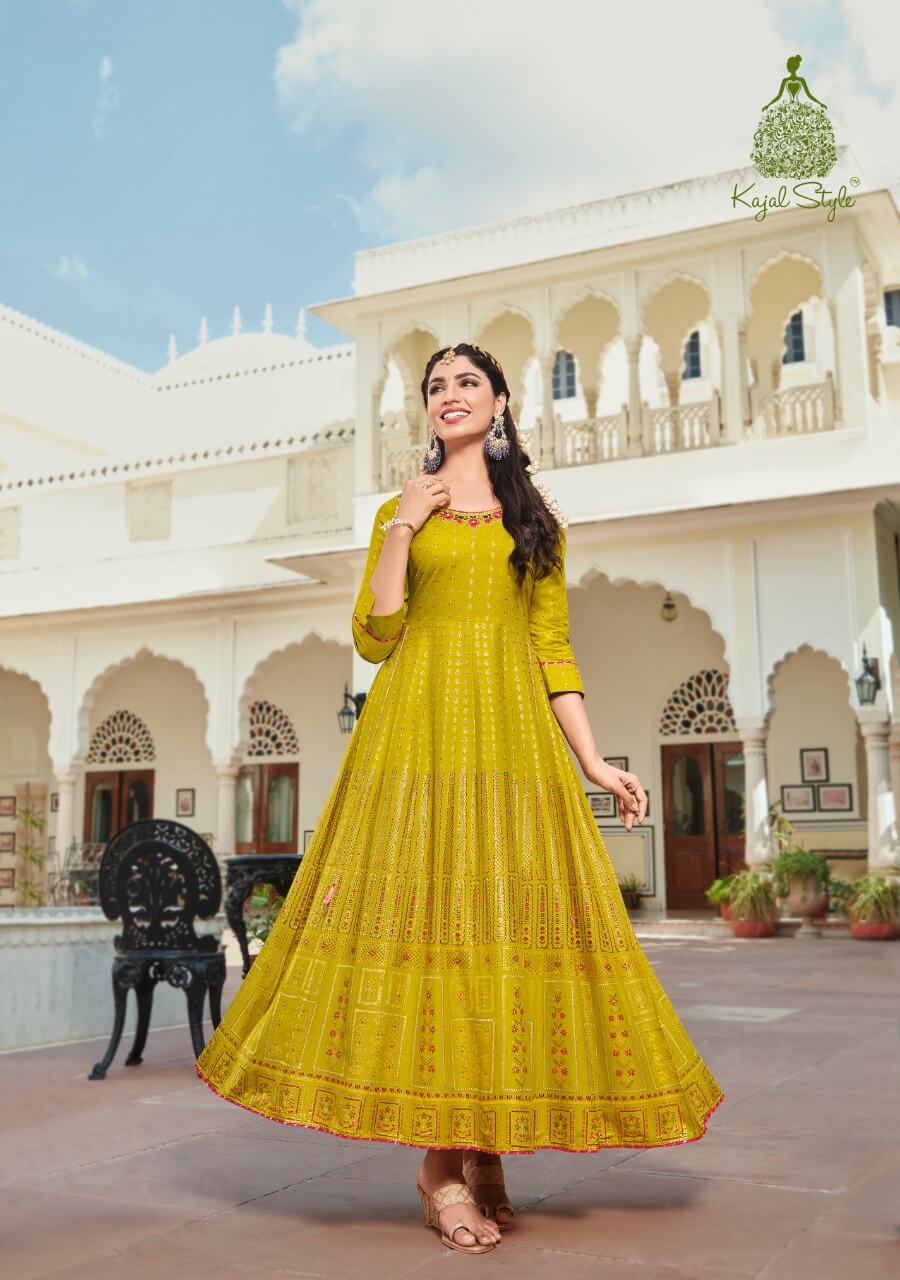 Kajal Style Fashion Colourbar vol 8 Gowns Catalog collection 8