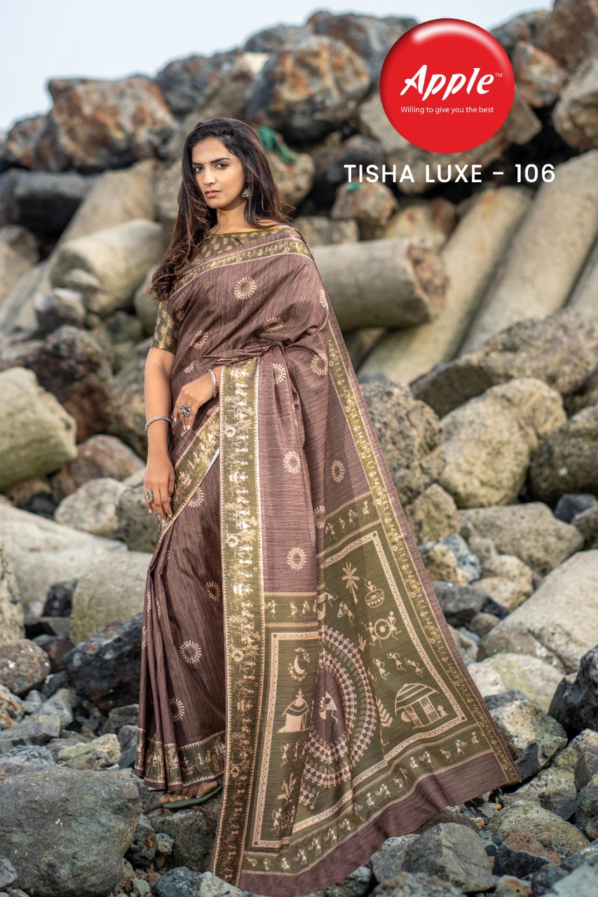 Apple Tisha Luxe vol 1 Sarees Catalog collection 6