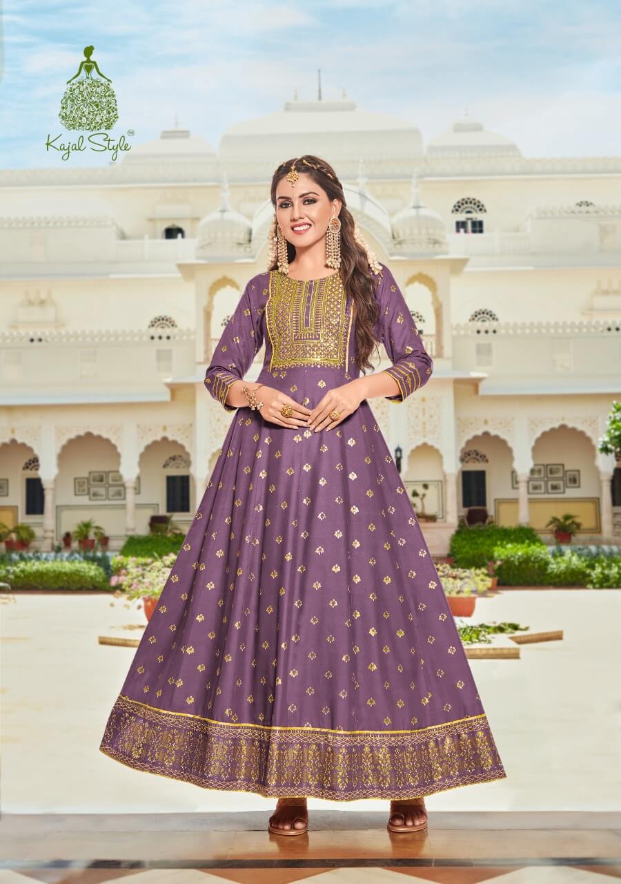 Kajal Style Fashion Colourbar vol 8 Gowns Catalog collection 3