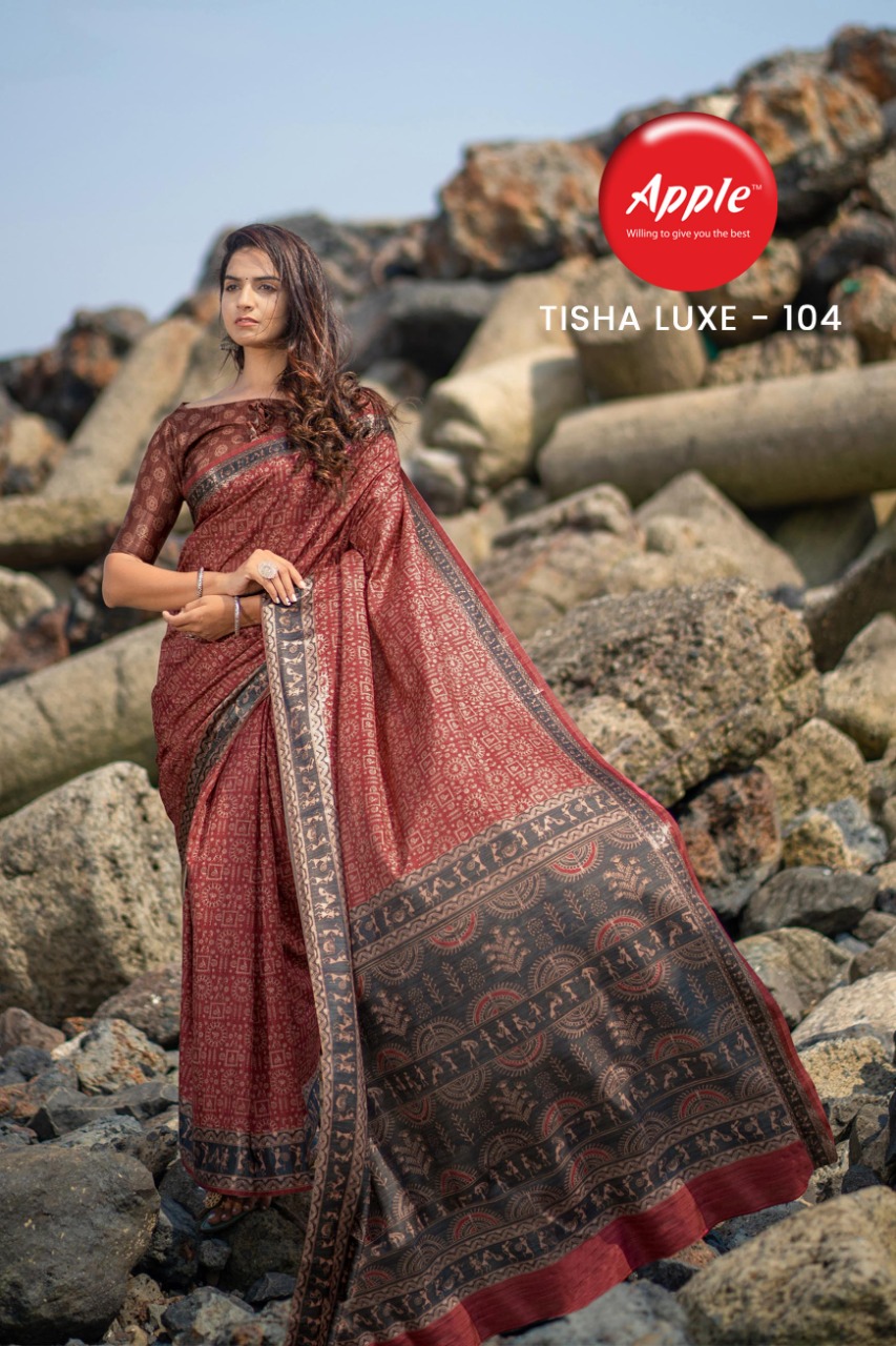 Apple Tisha Luxe vol 1 Sarees Catalog collection 3