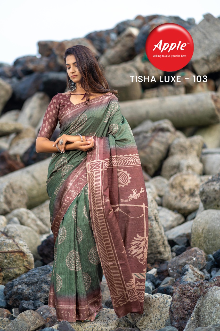 Apple Tisha Luxe vol 1 Sarees Catalog collection 5