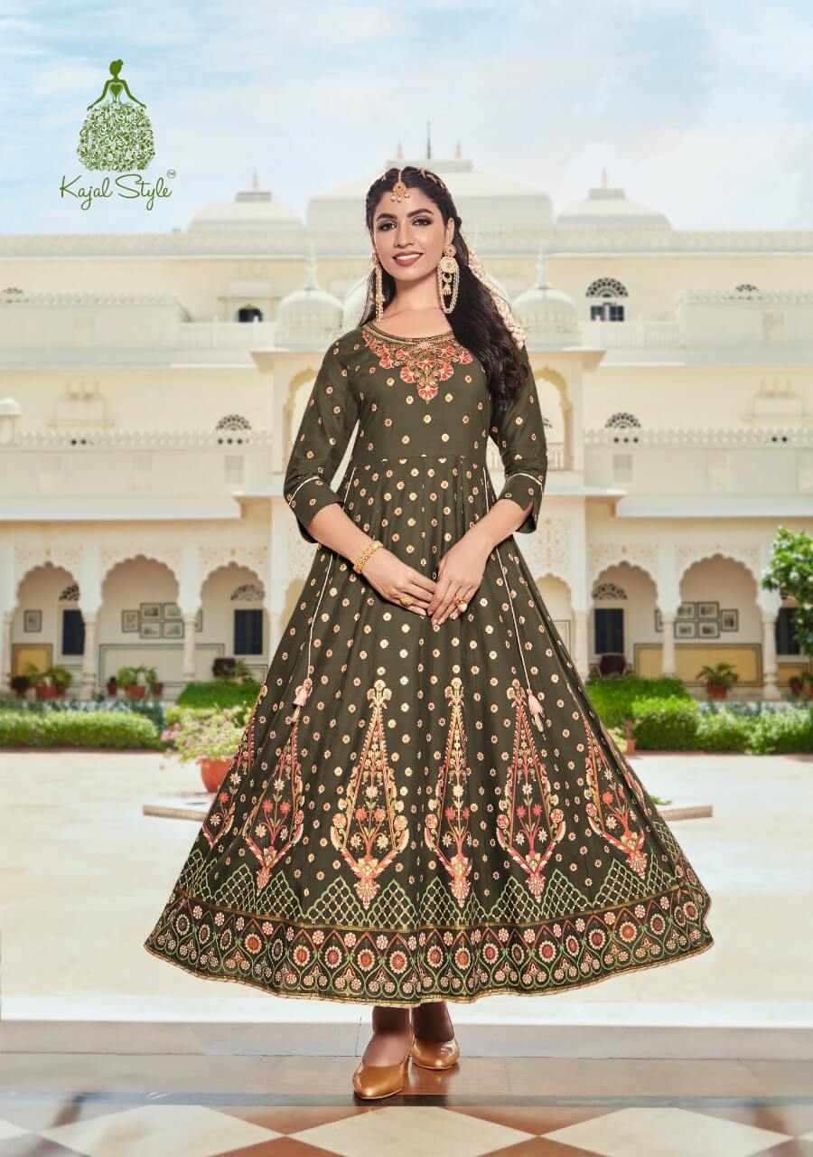 Kajal Style Fashion Colourbar vol 8 Gowns Catalog collection 7