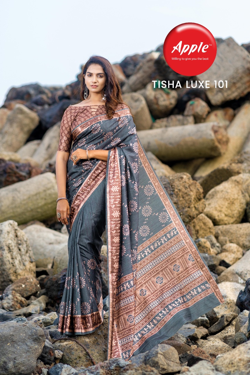 Apple Tisha Luxe vol 1 Sarees Catalog collection 8