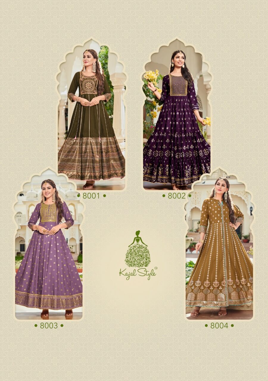 Kajal Style Fashion Colourbar vol 8 Gowns Catalog collection 9