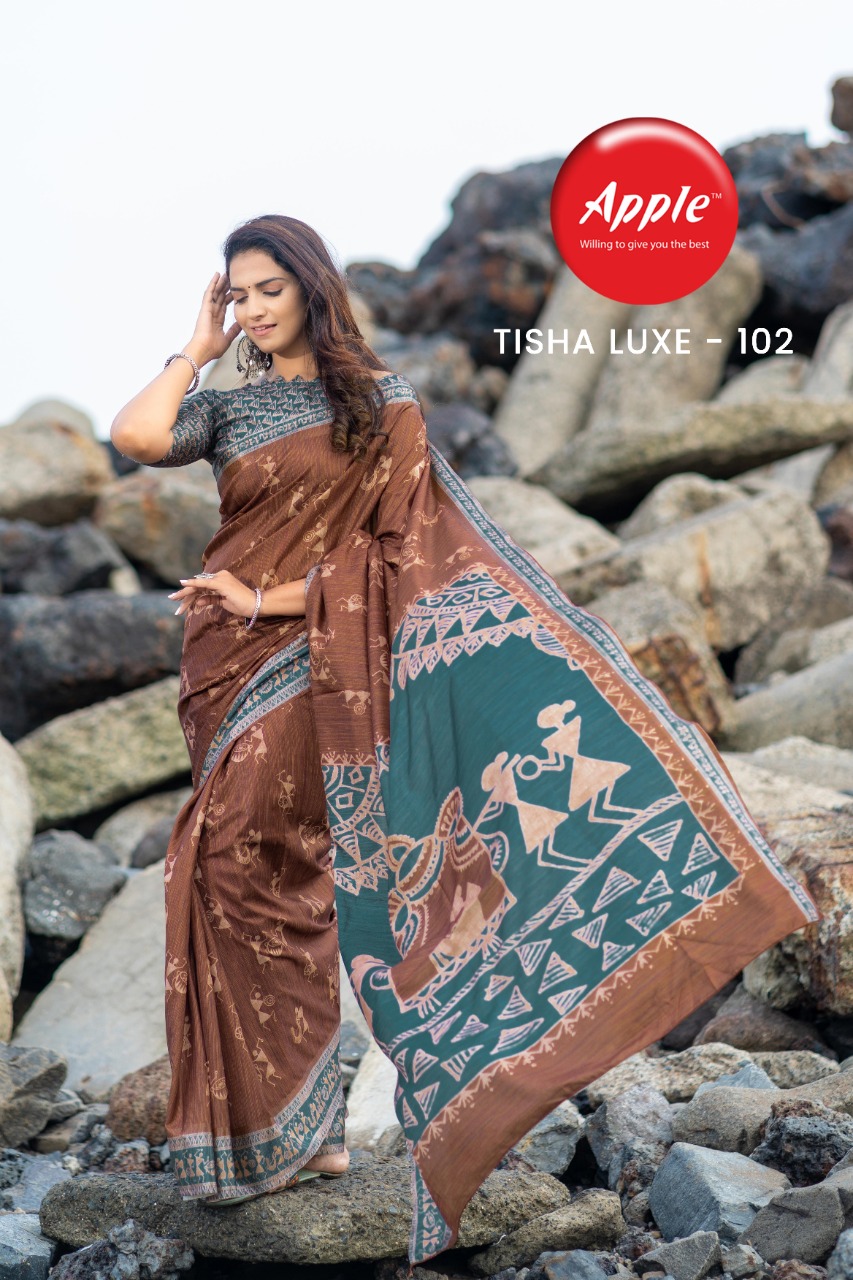 Apple Tisha Luxe vol 1 Sarees Catalog collection 7