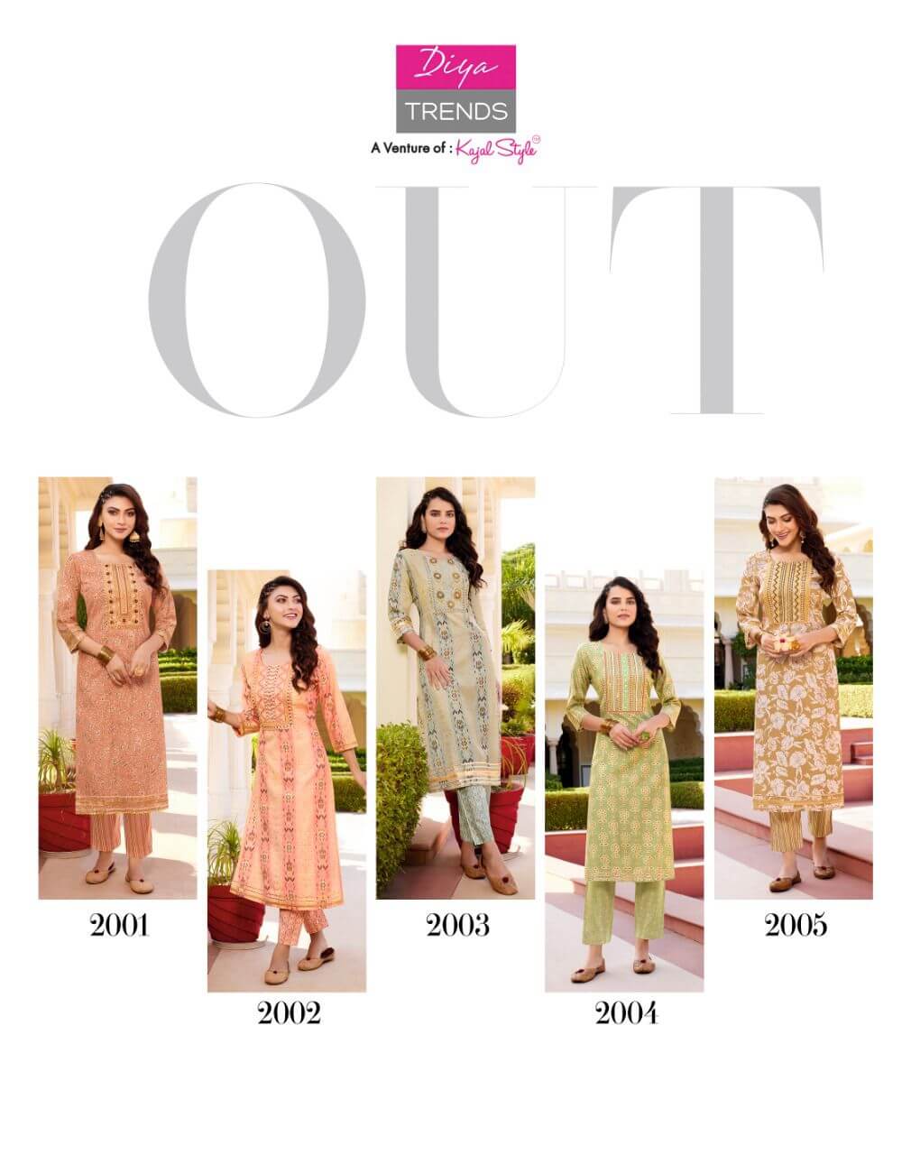 Diya Trends Goldy vol 2 Kurtis with Bottom Catalog collection 8