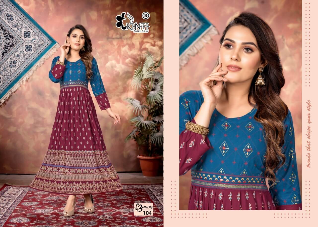 Kinti Butterfly Anarkali Kurti Catalog collection 6