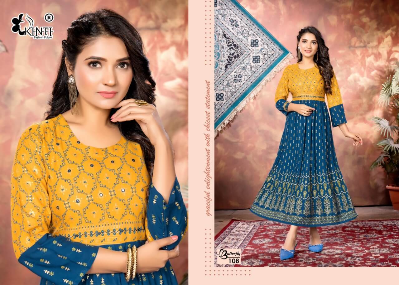 Kinti Butterfly Anarkali Kurti Catalog collection 1