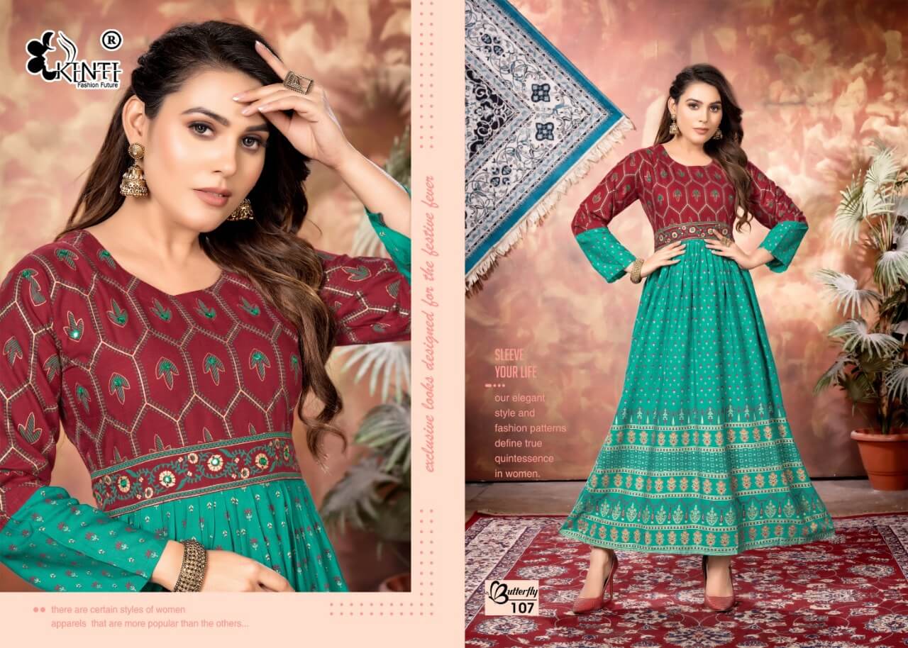 Kinti Butterfly Anarkali Kurti Catalog collection 4