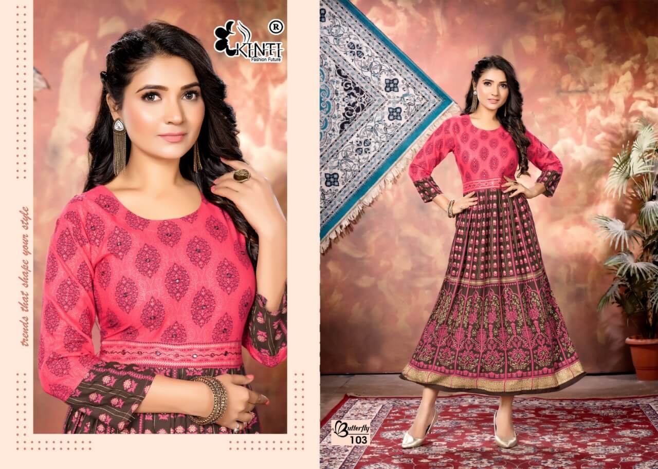 Kinti Butterfly Anarkali Kurti Catalog collection 3