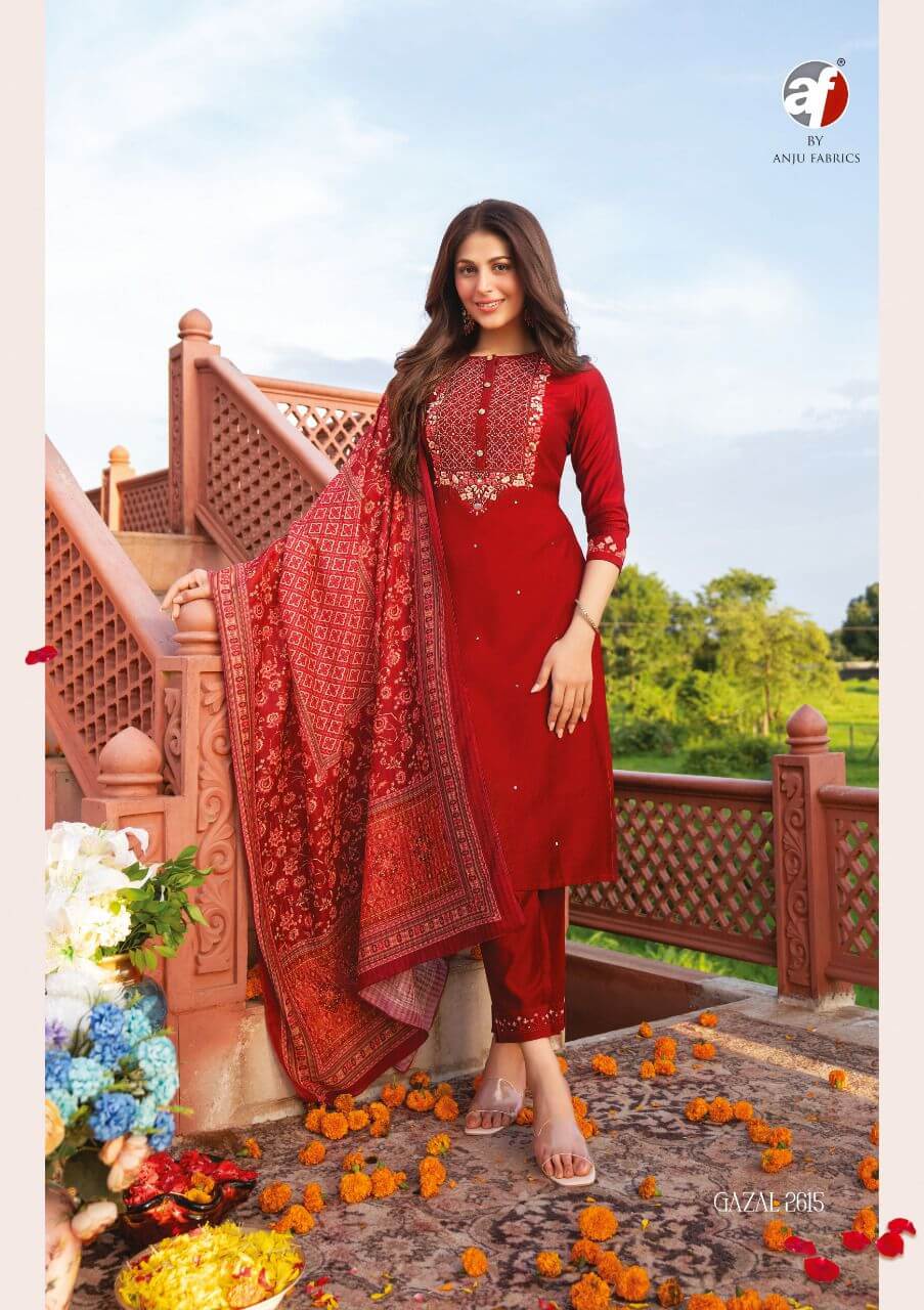 Af Gazal Embroidery Salwar Kameez collection 14