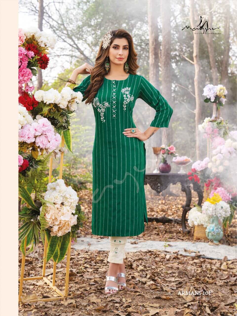 Mayur Armani Kurtis with Bottom Catalog collection 7