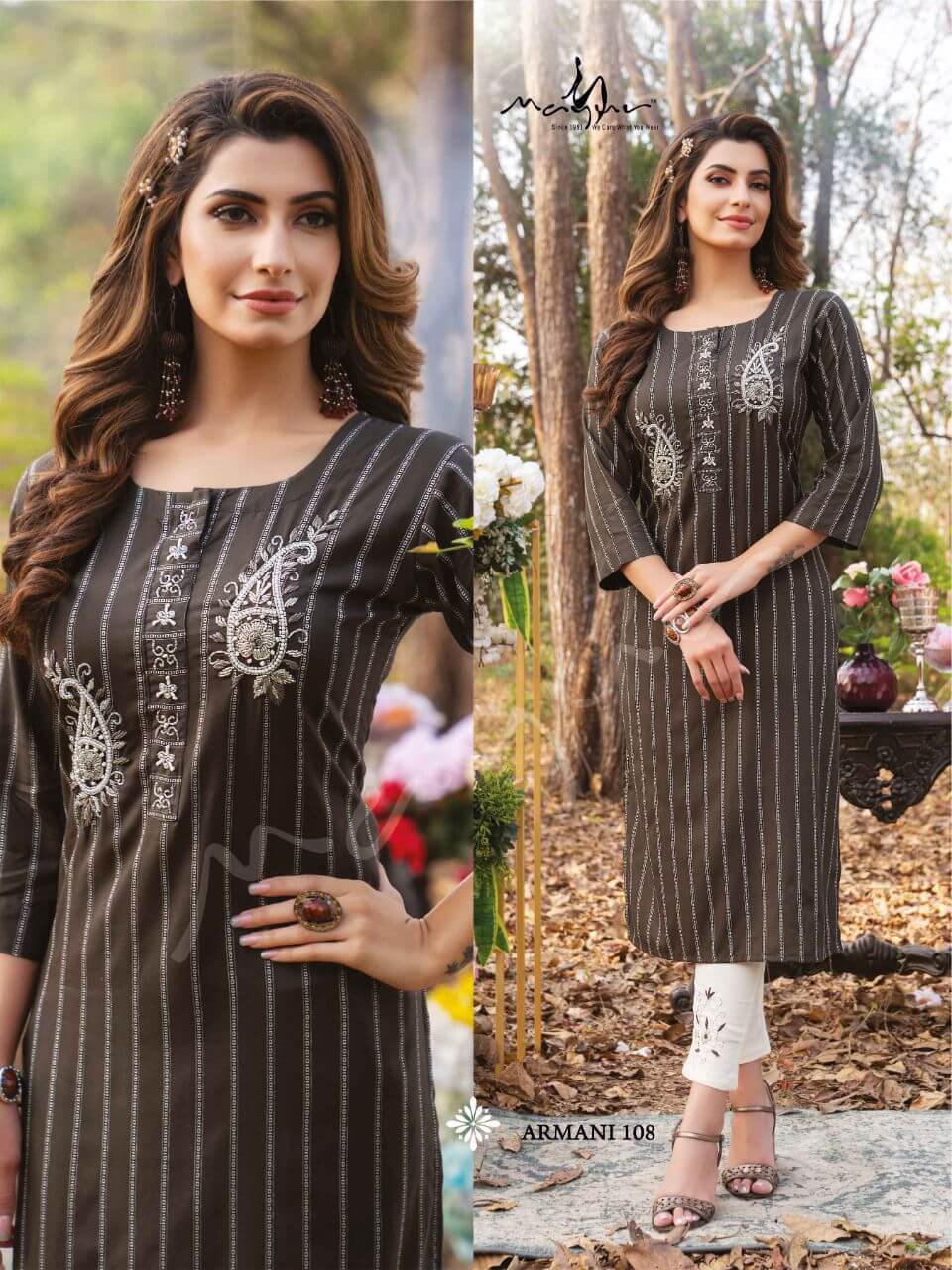 Mayur Armani Kurtis with Bottom Catalog collection 5